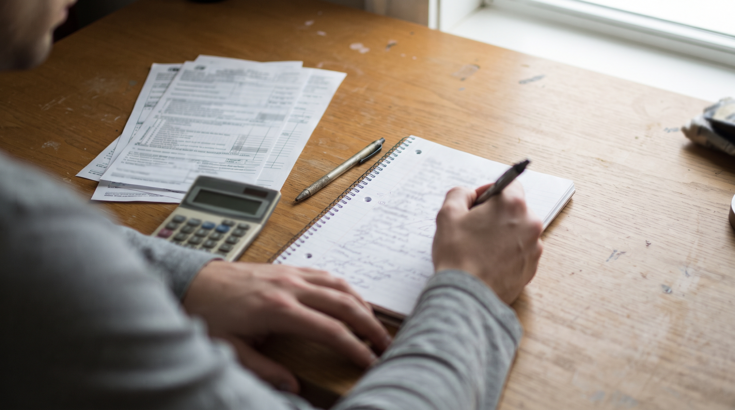 Tracking medical expenses and HSA records at a home desk